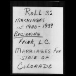 Colorado Statewide Marriage Index