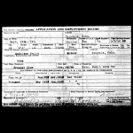 Frank Goglio’s miner application and employment record 03.03.1919 Rockvale