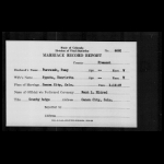 Marriage record report of Tony Burresch and Henrietta Syputa