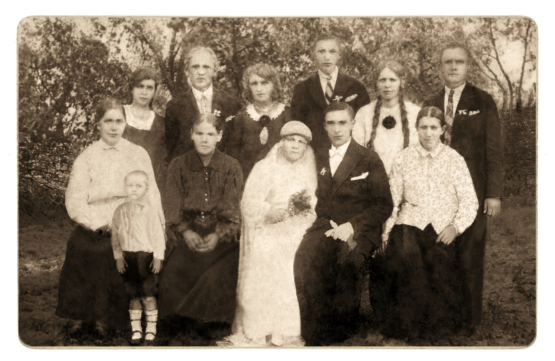 Zdjęcie ślubne Józefa i Zofii Krajewskich (oszac. 1935)