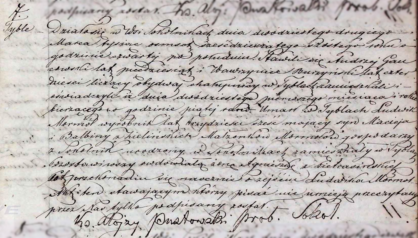 Akt zgonu Ludwika Mormola