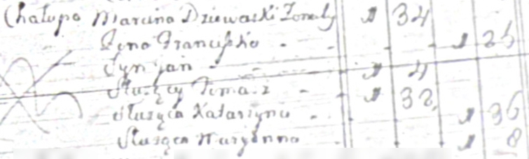 Chałupa Marcina Dziewackiego (sic!) (19.01.1791)