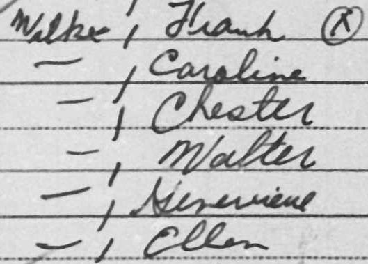 The Wilke Family (Frank) in 1940 Census