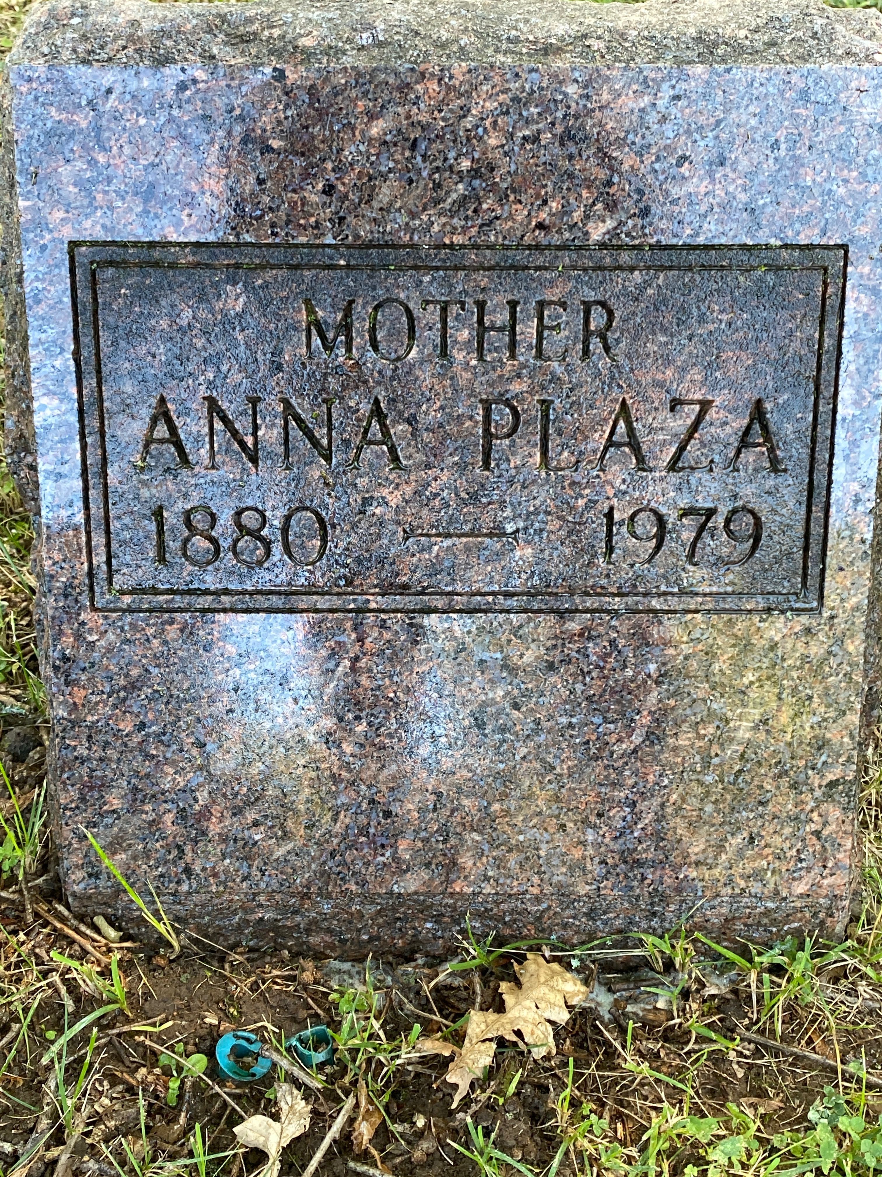 Anna Plaza’s Gravestone