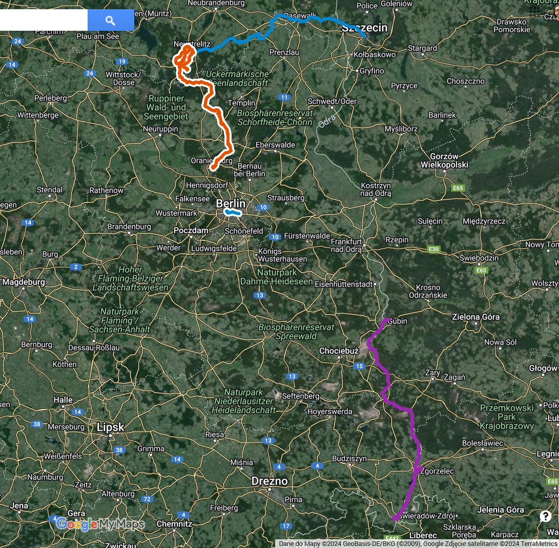 2023 Berlin II na rowerze Nysa Odra, śladami przodków Ahrensberg (mapa)