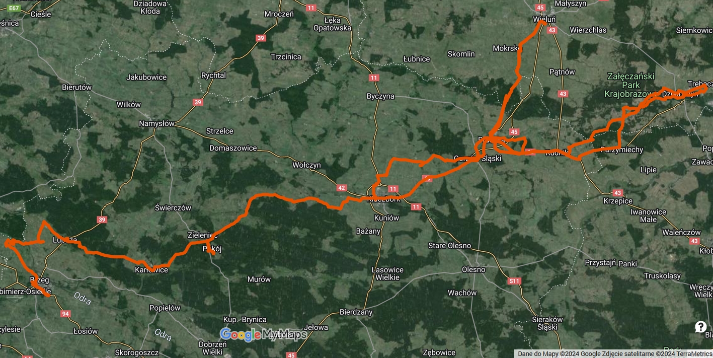 Rowerem śladami rodzeństwa dziadków 2019 (mapa)