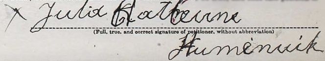 Julia Humeniuk’s Signature