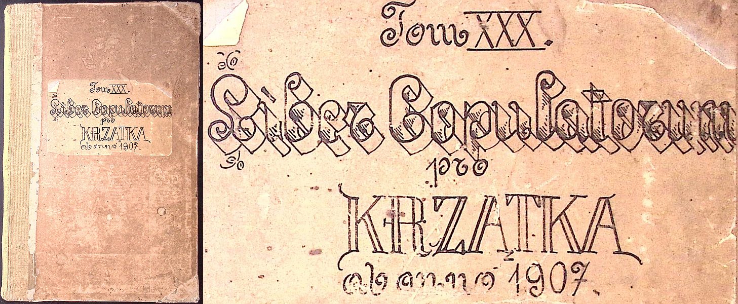 Tom XXX Liber Copulatorum pro Krzątka ab anno 1907