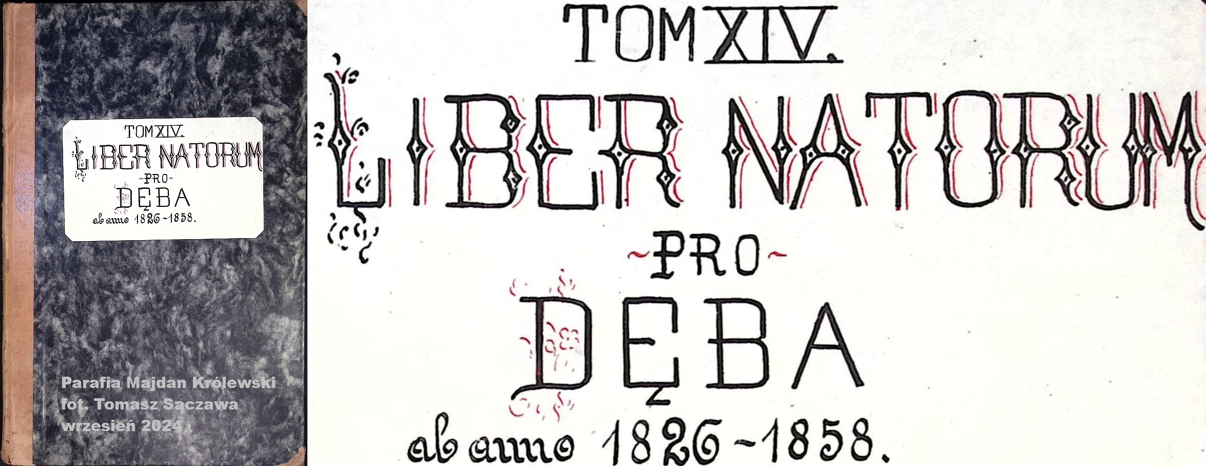 Tom XIV Liber Natorum pro Dęba ab anno 1826–1858