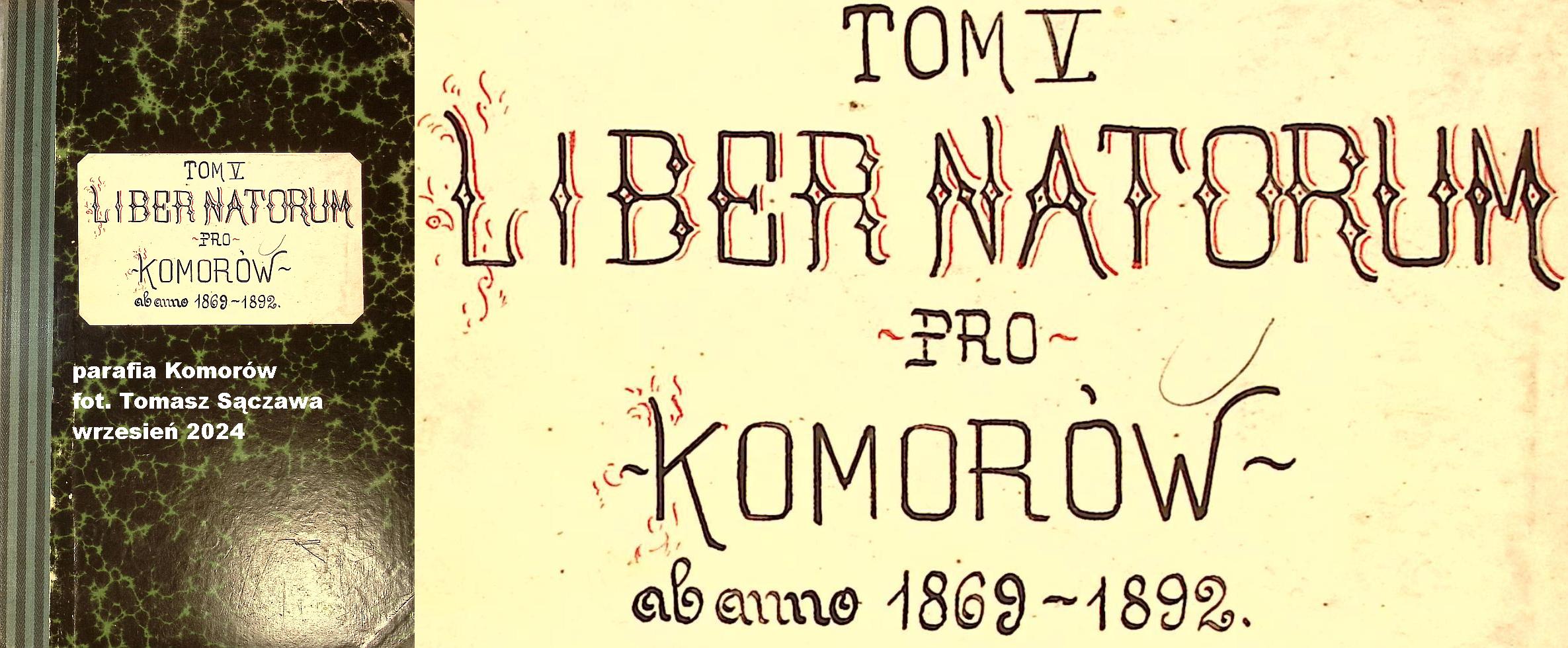 Tom V. Liber natorum pro ~Komorów~ ab anno 1869~1892