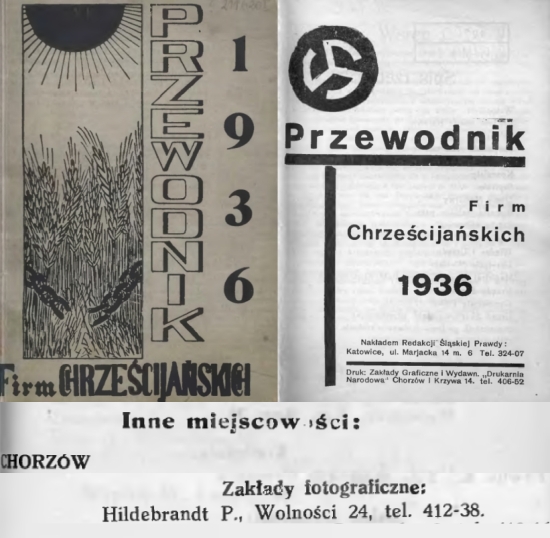 Hildebrandt w przewodniku firm chrześcijańskich 1936