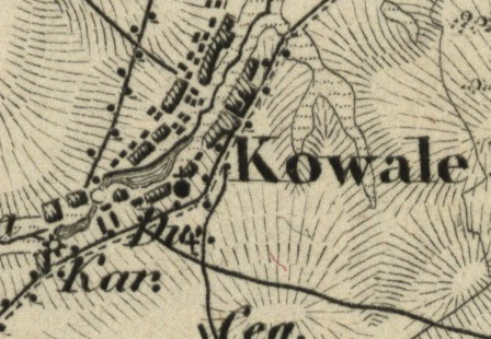 okolice Praszki na topograficznej karcie Królestwa Polskiego — Kowale — 1839 »» 1843 [Praszka-MR11987] (1839 »» 1843)