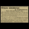 Straszne samobóstwo w Częstochowie. Wybuch naboju dynamitowego w ustach 12.11.1927 Bydgoszcz