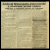 AWZ z siostrami przed sądem oskarżony o zabójstwo parobka śp. Zajadłego. Po całodziennej rozprawie skazano go na 8 lat więzienia 16.12.1933 Bydgoszcz