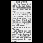 Dale Dorota’s Obituary