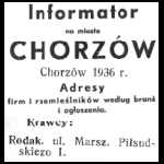 Rodak w informatorze Chorzowa 1936