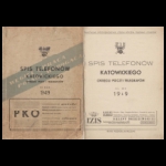 Spis telefonów katowickiego okręgu poczt i telegrafów na rok 1949 1948 Warszawa